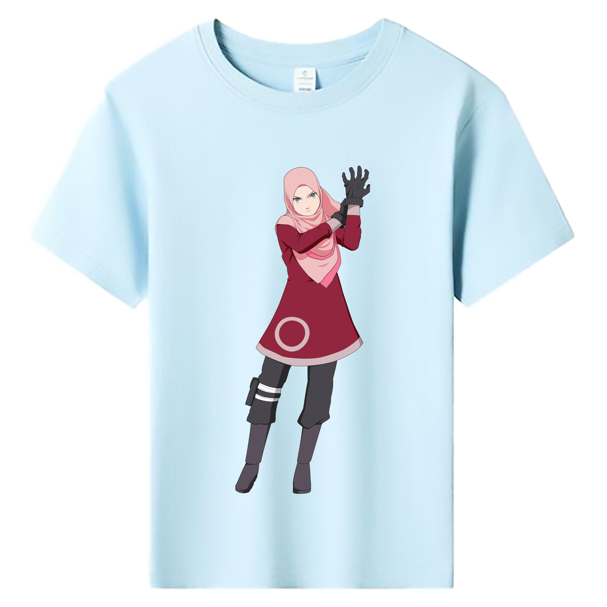 （画像用） NARUTO -ナルト- 春野サクラ Haruno Sakura 綿100％キッズTシャツ（フロントプリント）